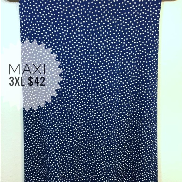 LuLaRoe Dresses & Skirts - An incredible navy and white polka dot maxi skirt